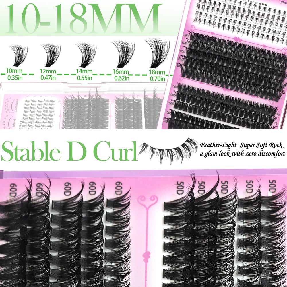 YIDUO D curl wispy lashes highlight flutter and shape