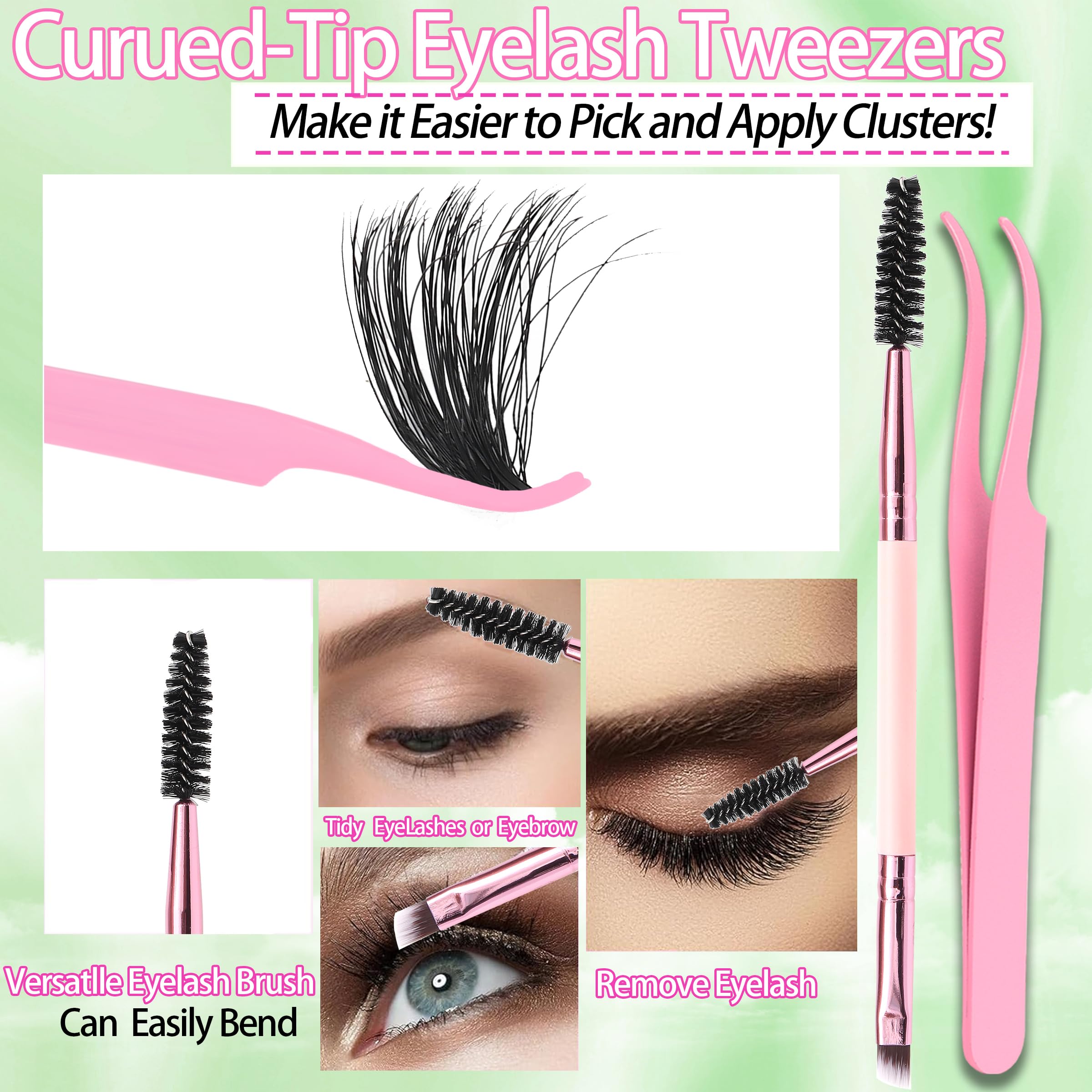 YIDUO dual-head brush supports lashes and brows