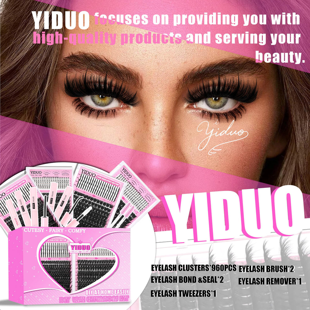 YIDUO Bottom spikes add depth and dimension to the lashes