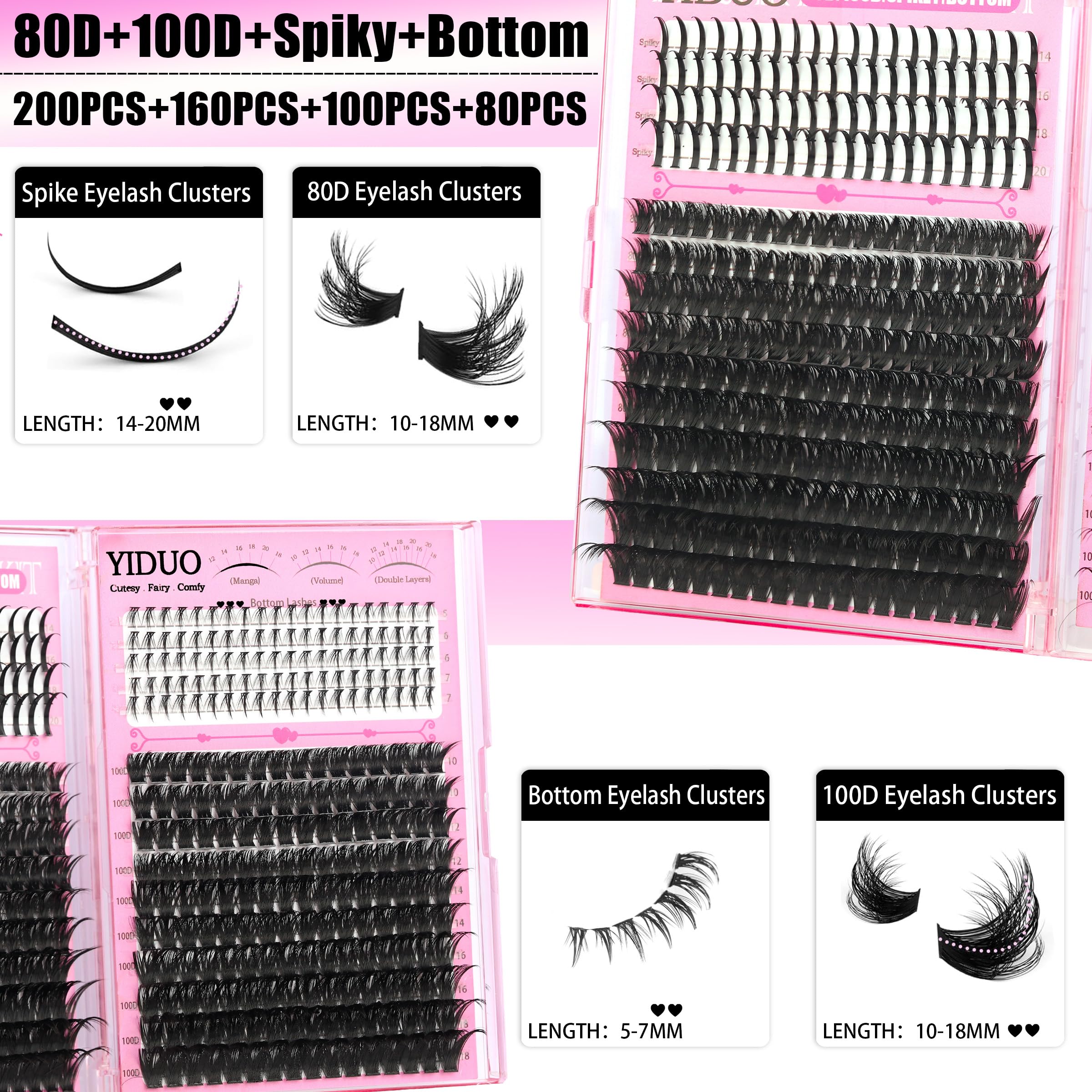 YIDUO Mixed-length lash clusters enable varied lash effects