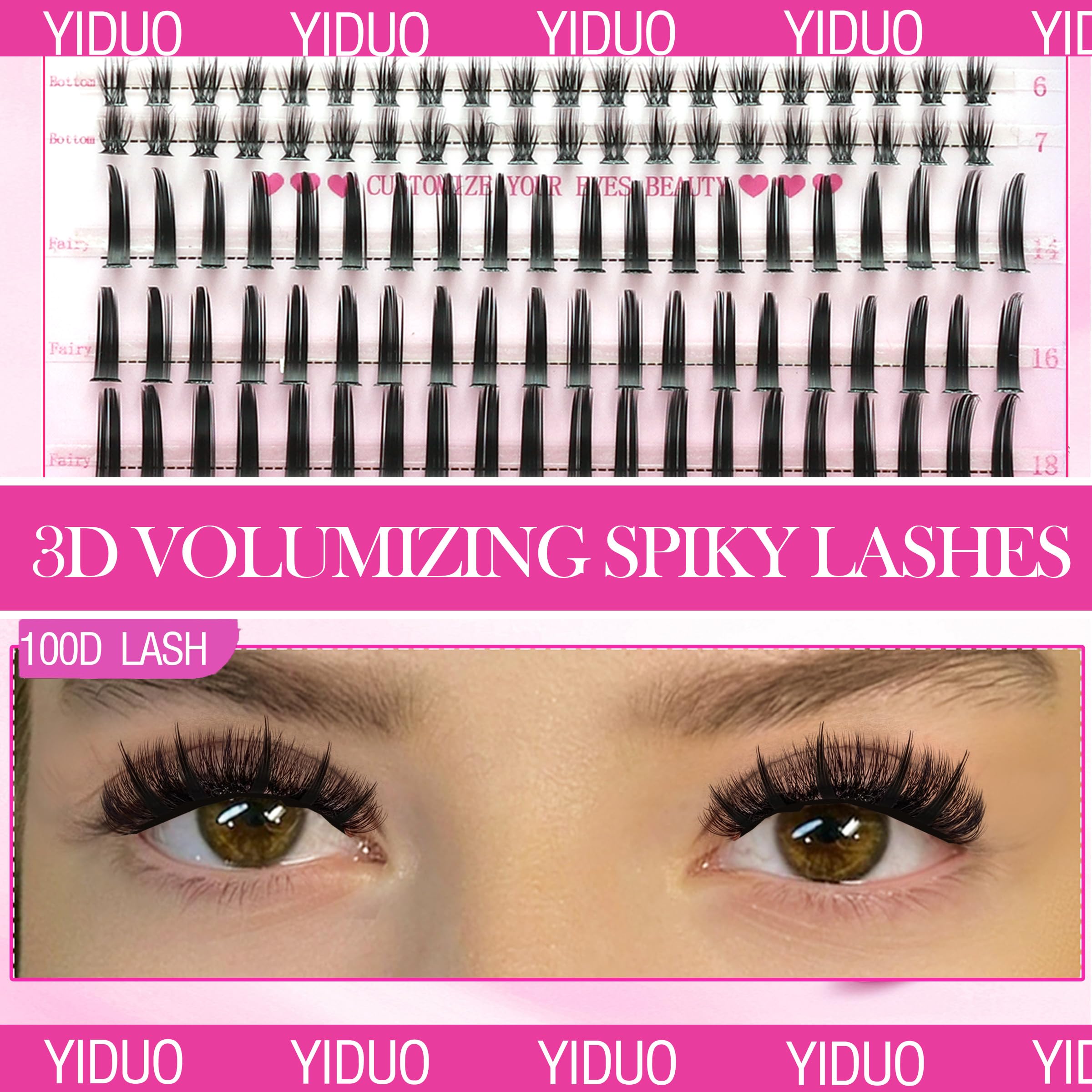 YIDUO Lashes at home kit for studio style results.