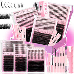 YIDUO Lashes Clusters Spiky Style for bold definition.