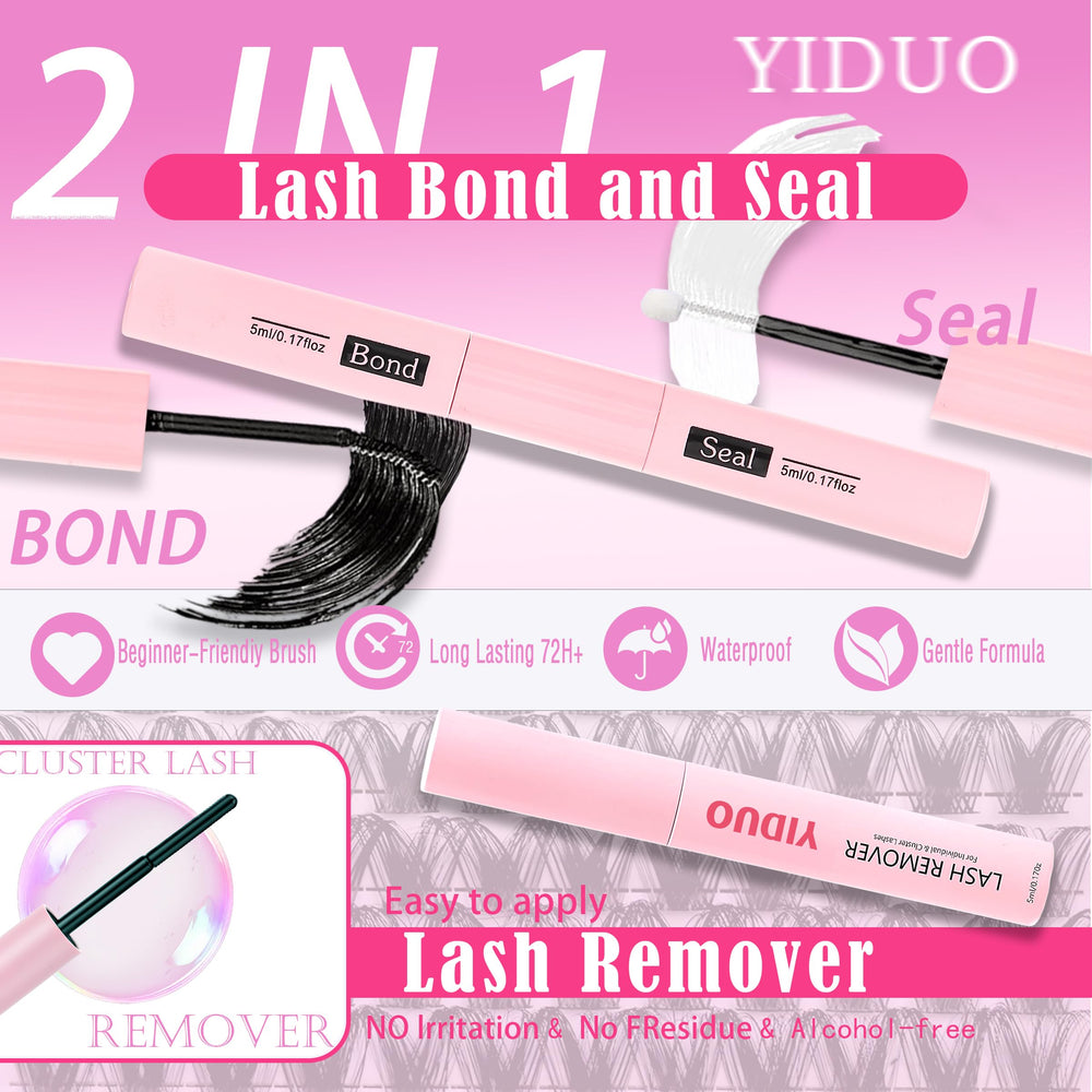 YIDUO Lash remover bottle supports easy cleanup after wear