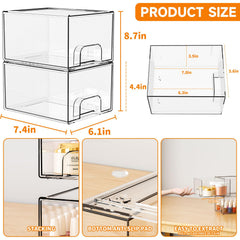 Yieach acrylic makeup drawer helps vanity stay organized and chic.