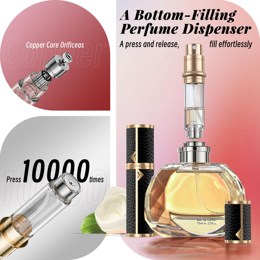 YIERSO genuine leather shell adds style while protecting your fragrance during travel.