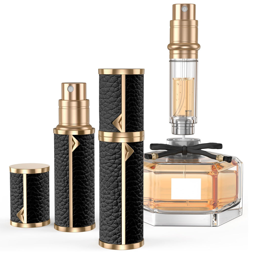 YIERSO perfume travel bottle with leather bottom-fill and portable design for on-the-go fragrance.