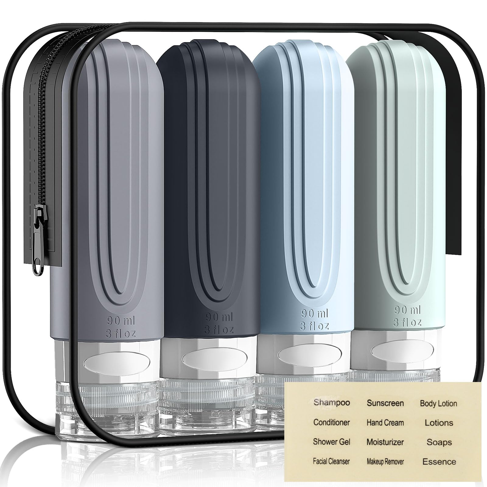 YIIMER 3oz travel bottles meet TSA limits for easy packing and security.