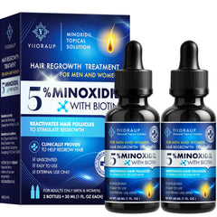 YIIORAUP Minoxidil: botella con gotero para dosificación precisa en el cuero cabelludo
