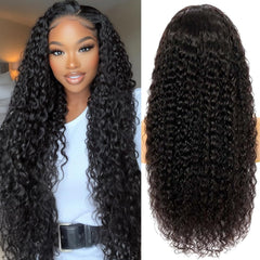 YIJUNDEMA deep wave lace front wig in 30 inch length for natural movement and volume