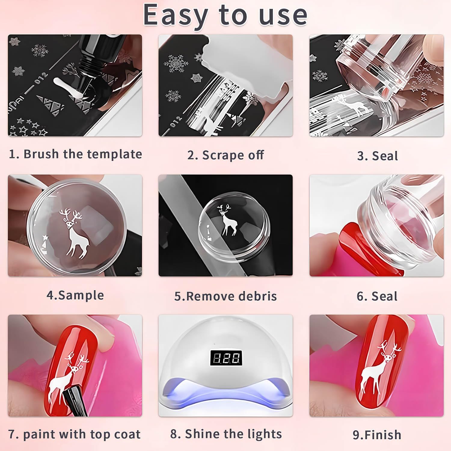 Yiluldeng Clear Silicone Stamping Jelly with Scraper for effortless pickup