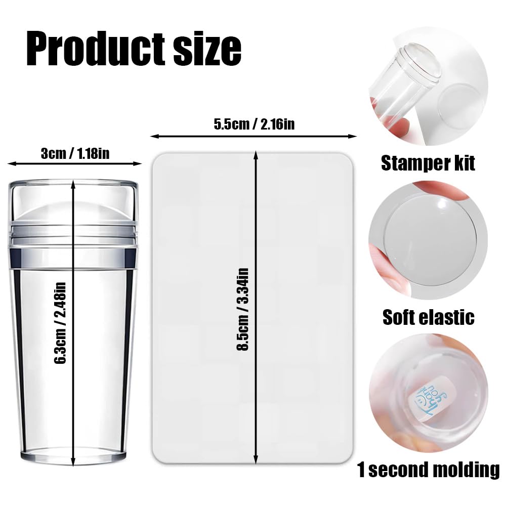 Yiluldeng Nail Art Stamper Kit enables clean pattern transfer for beginners