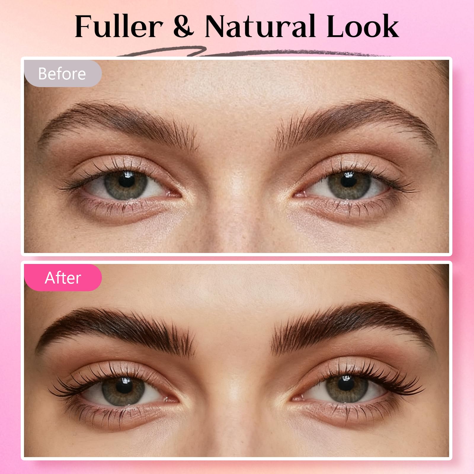 YIMEIR eyebrow color application defines brows with a natural look.