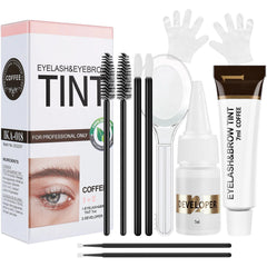 YIMEIR 2-in-1 color kit bottle for at-home eyelash and eyebrow coloring.
