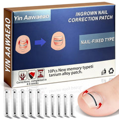 Yin Aawaeao titanium ingrown patch application on toe for gentle lift and relief.