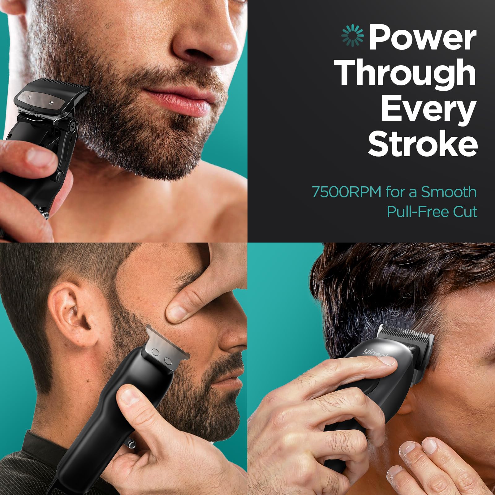 Yineel unibody ABS body withstands drops for durable grooming