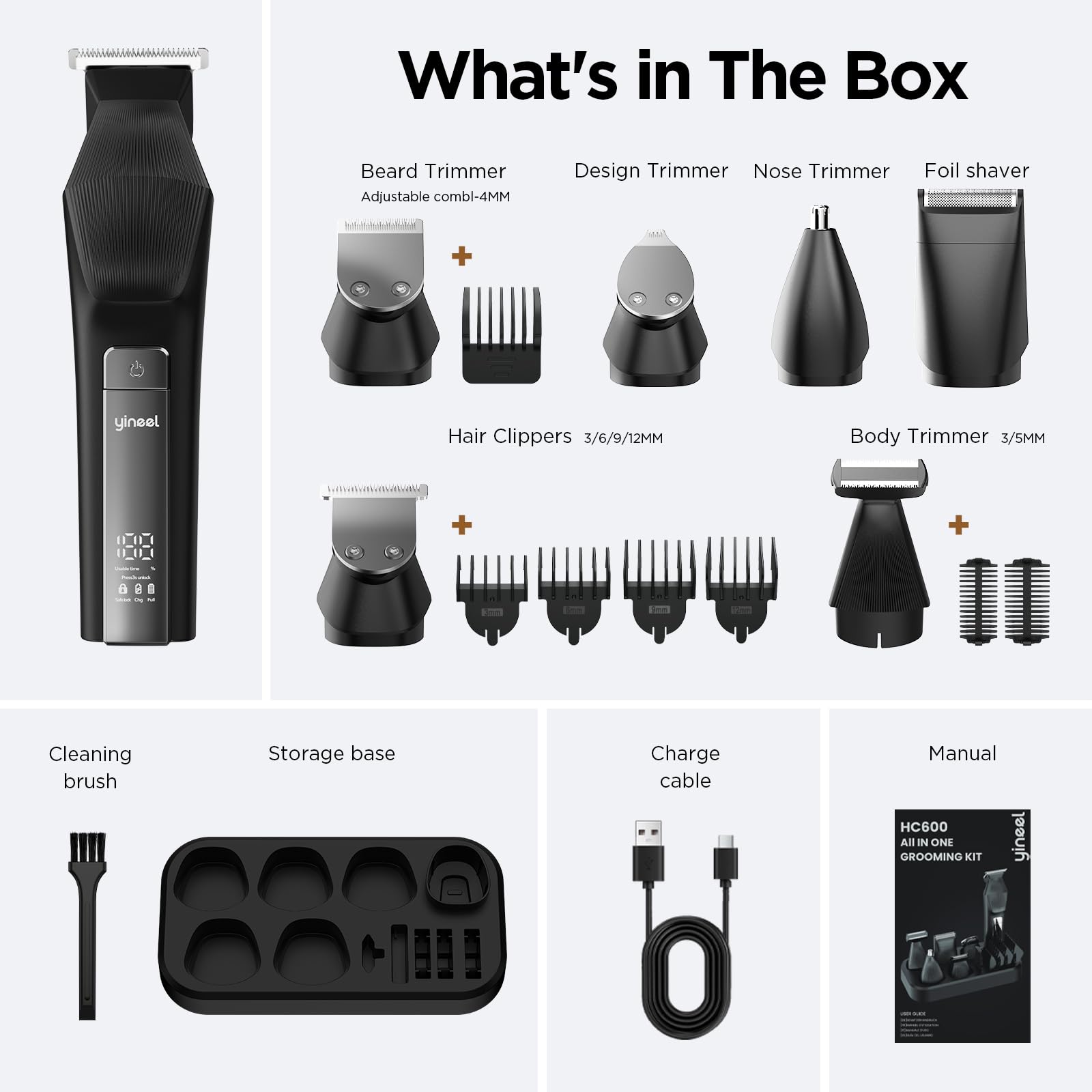 Yineel HC600 grooming kit makes a thoughtful gift for him.