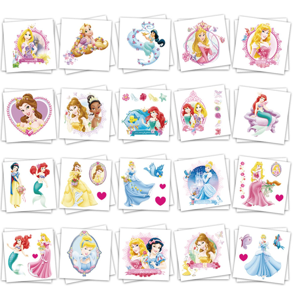 YINFENGKANHAI Disney Princess tattoos pack shows vivid designs for party favors and kid fun