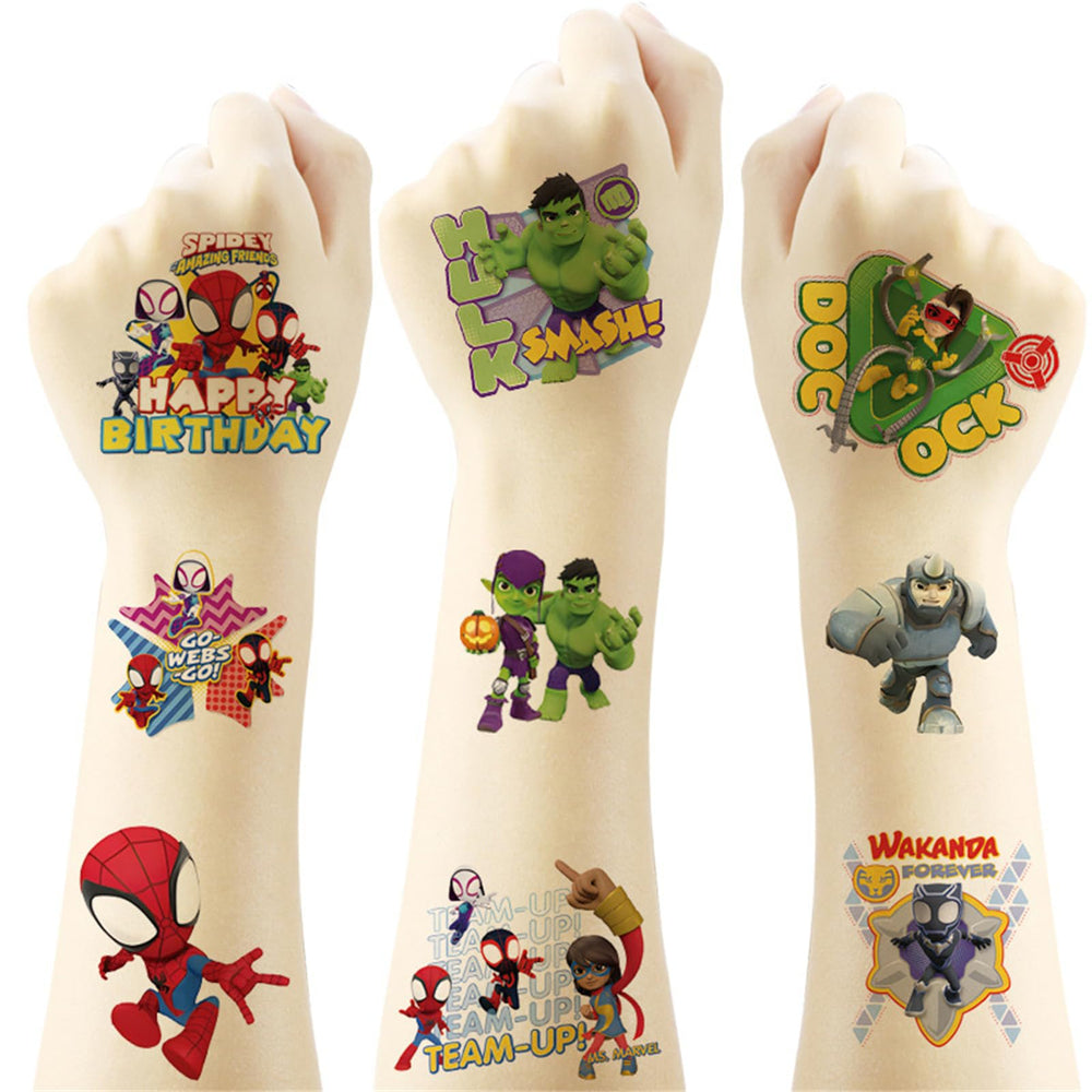YINFENGKANHAI Spider-Man 40-sheets tattoos for party decor and kid-friendly entertainment.