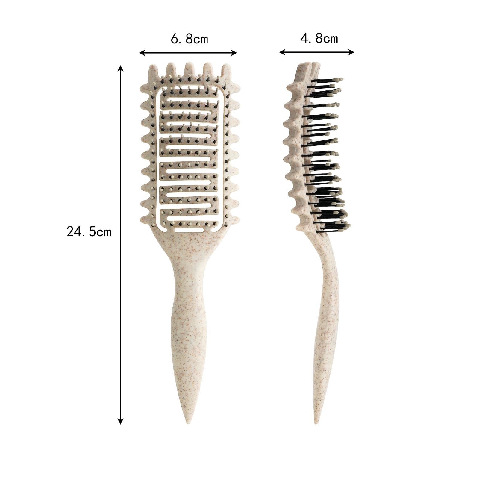 Yingbtr curl brush detangling and defining thick curls smoothly.