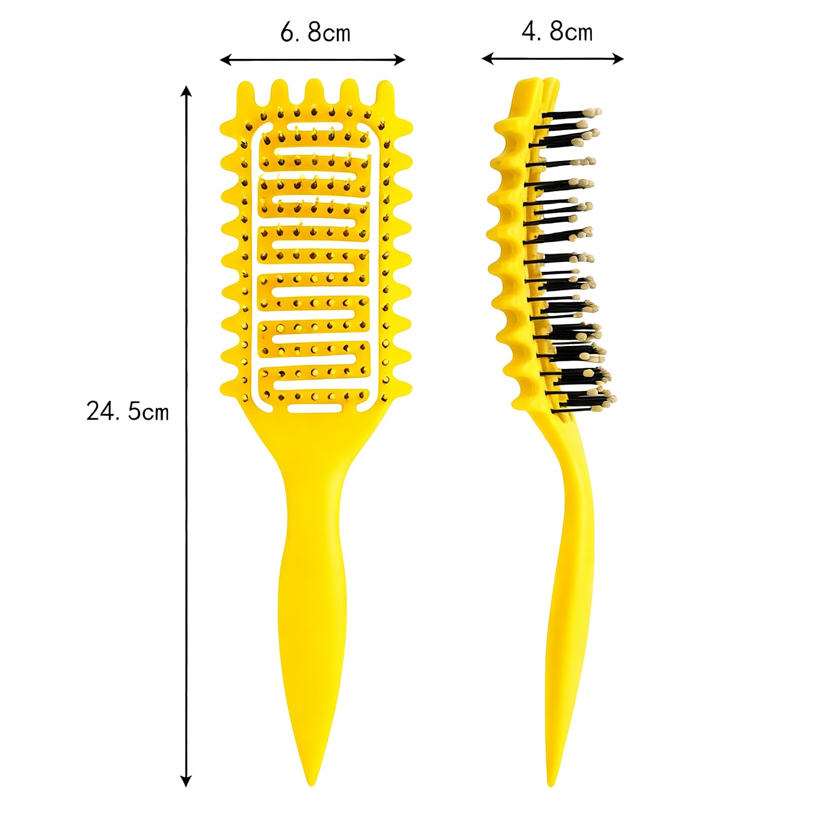 Yingbtr Curl Defining Brush in action for even product distribution.