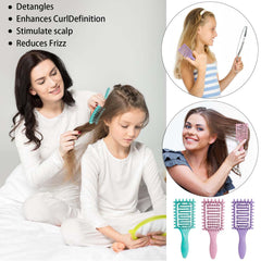 Yingbtr curly hair brush helps define curls with minimal pulling.