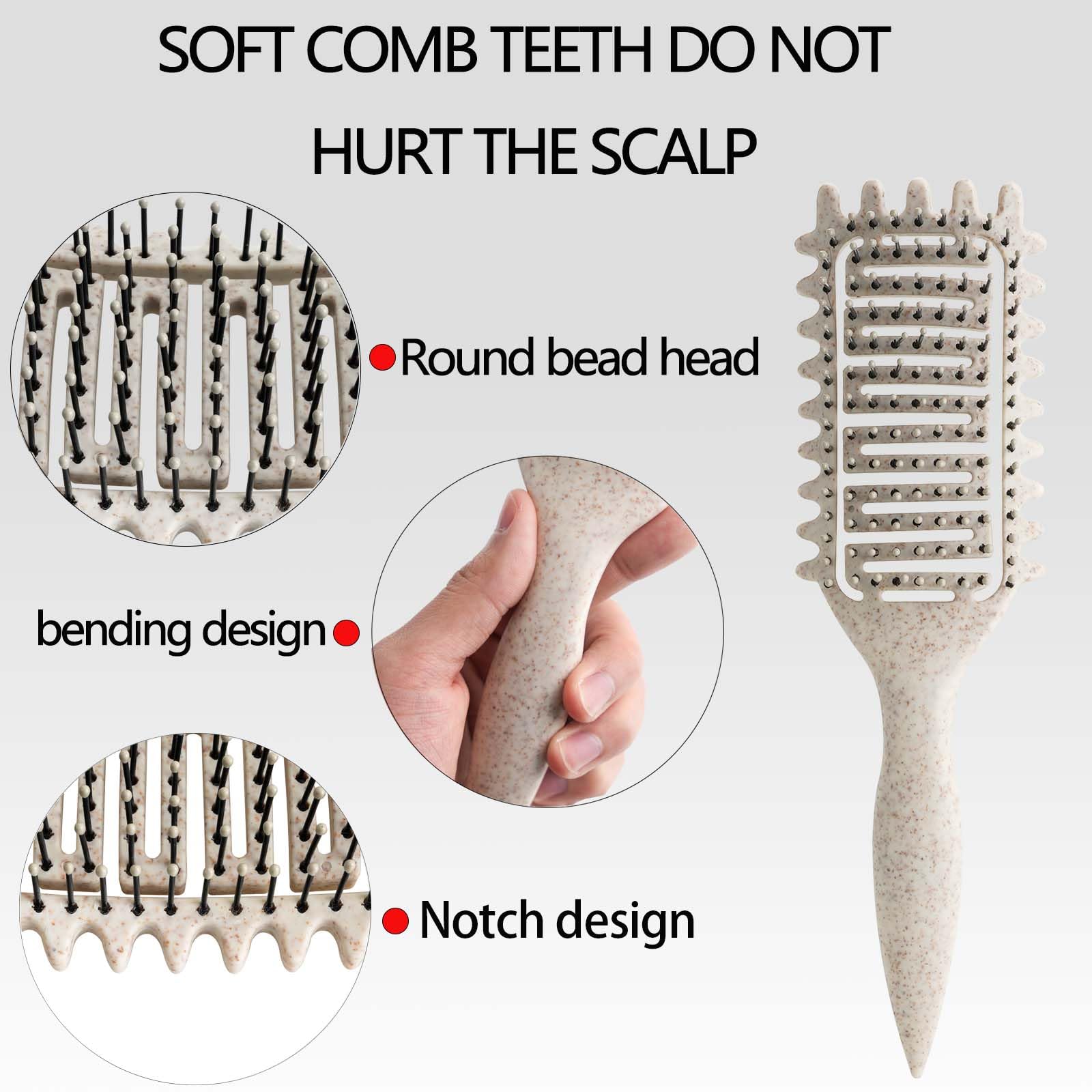 Yingbtr vented hair brush with gliding bristles for gentle styling