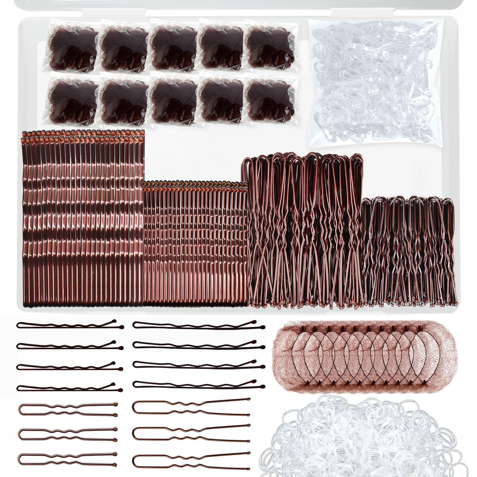 YINGFENG brown-bobby-pins kit for secure, comfortable styling and non-slip hold