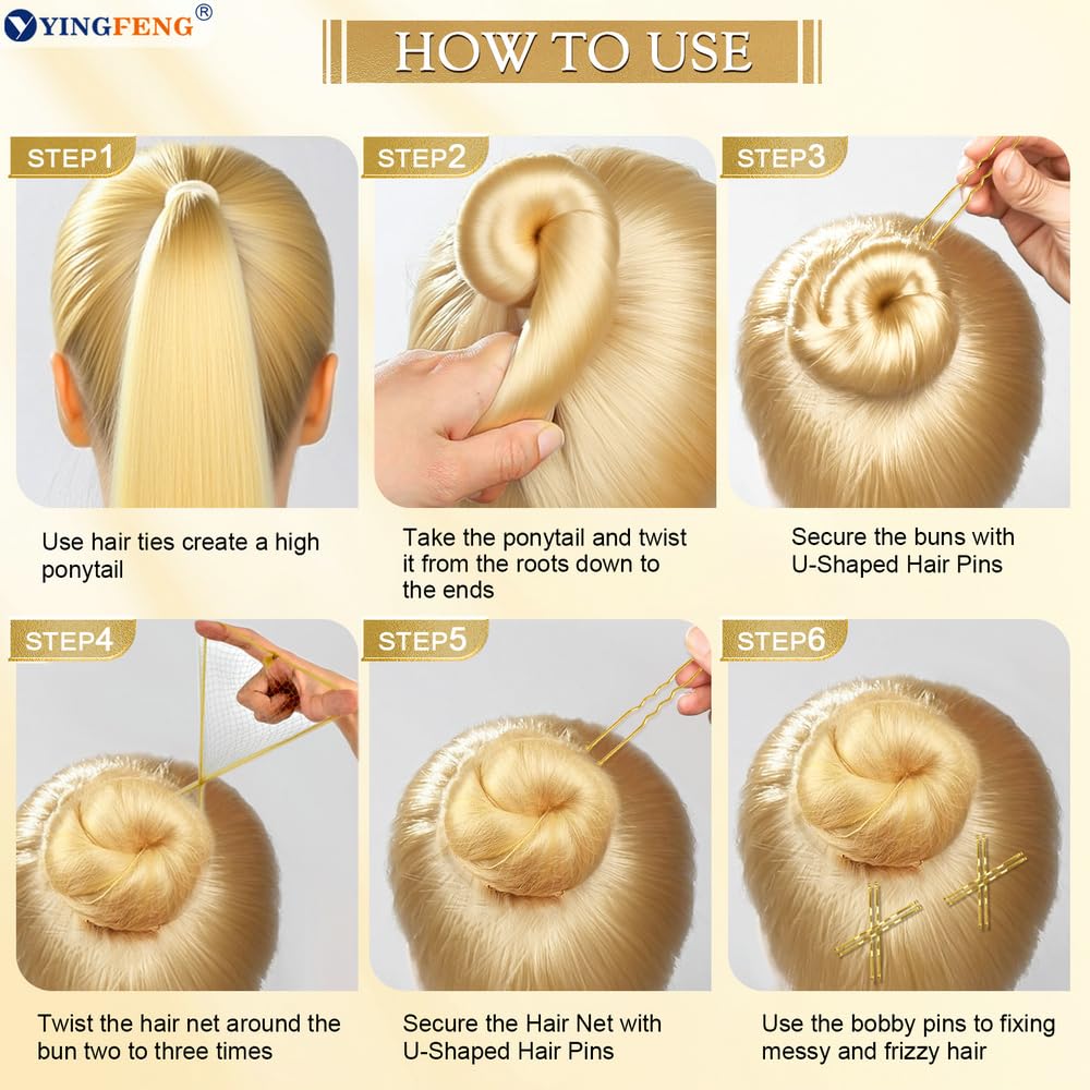 YINGFENG blonde hair nets enable discreet, breathable coverage.