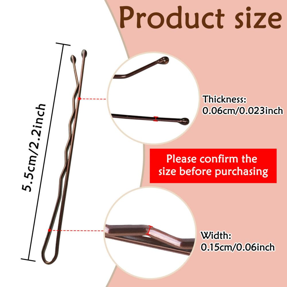 YINGFENG Bobby pins 2.2 inch length provides versatile hold.