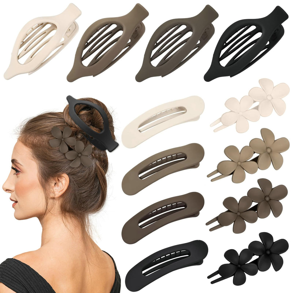 Clip plano con flor de YINGFENG detalle elegante para uso diario