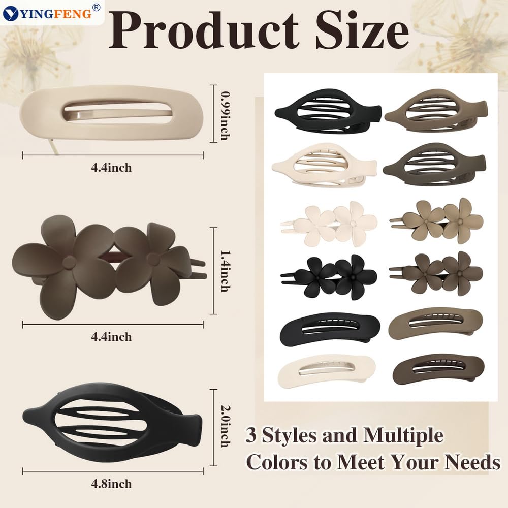Clip plano flor de YINGFENG ideal para recogidos rápidos