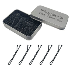 Horquillas Yingfeng mini onduladas negras con estuche, para llevar fácilmente.