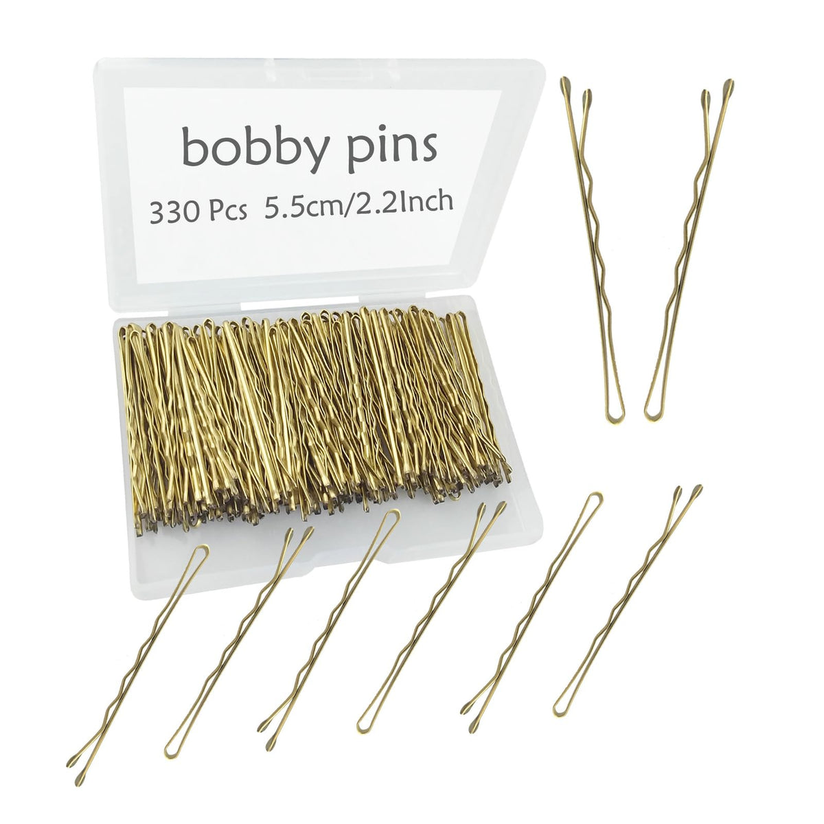 Pinzas para el pelo YINGFENG en primer plano, agarre firme y acabado dorado.