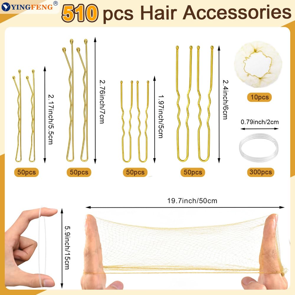 YINGFENG U-shaped buns clips for stable updos without snagging.