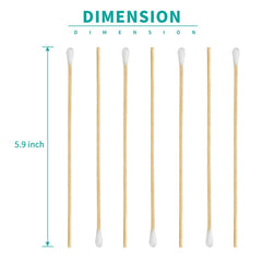 Yinghezu 6-inch wooden-handle cotton swabs provide comfortable grip and versatile use.