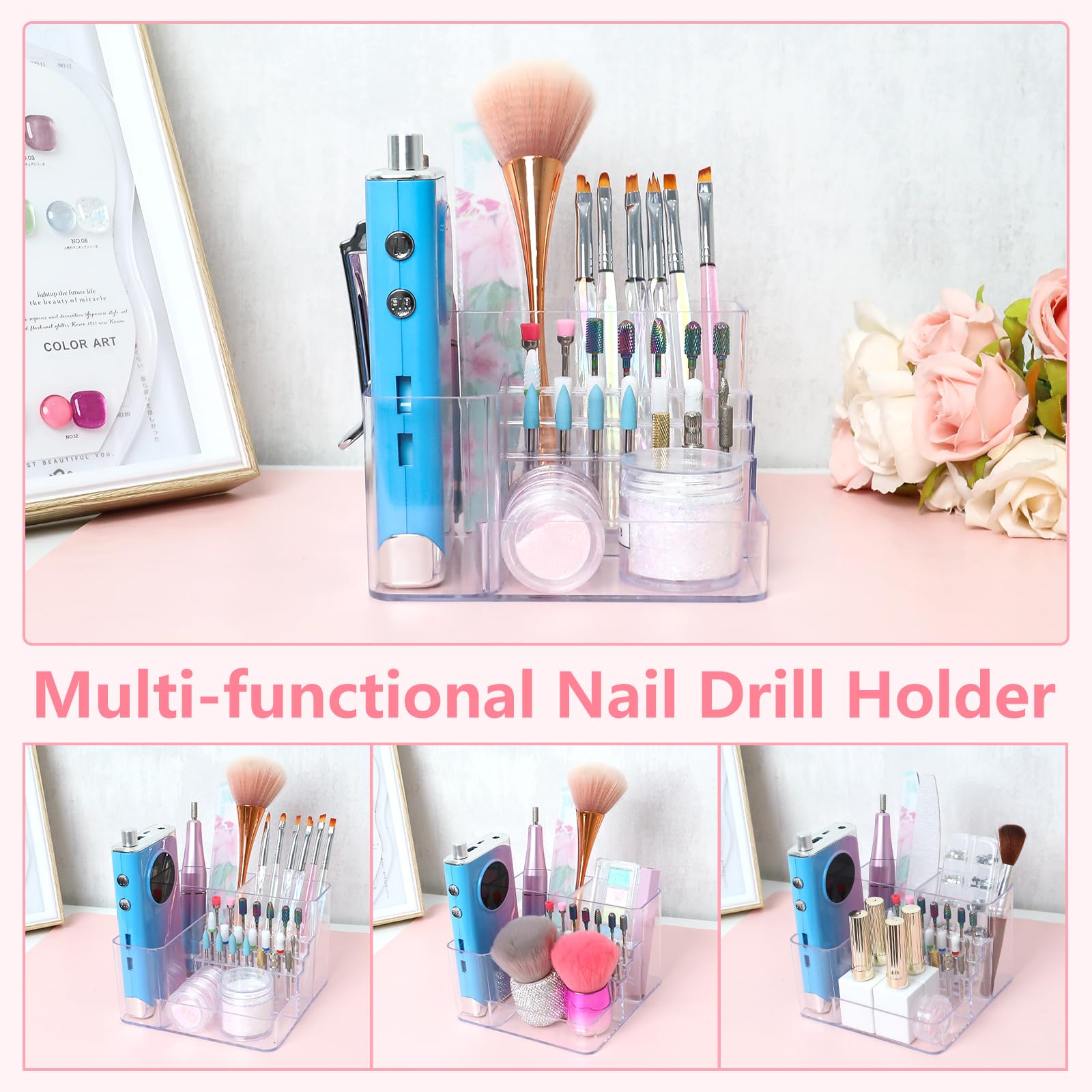 YINGJEE space-saving nail desk organizer declutters your workspace