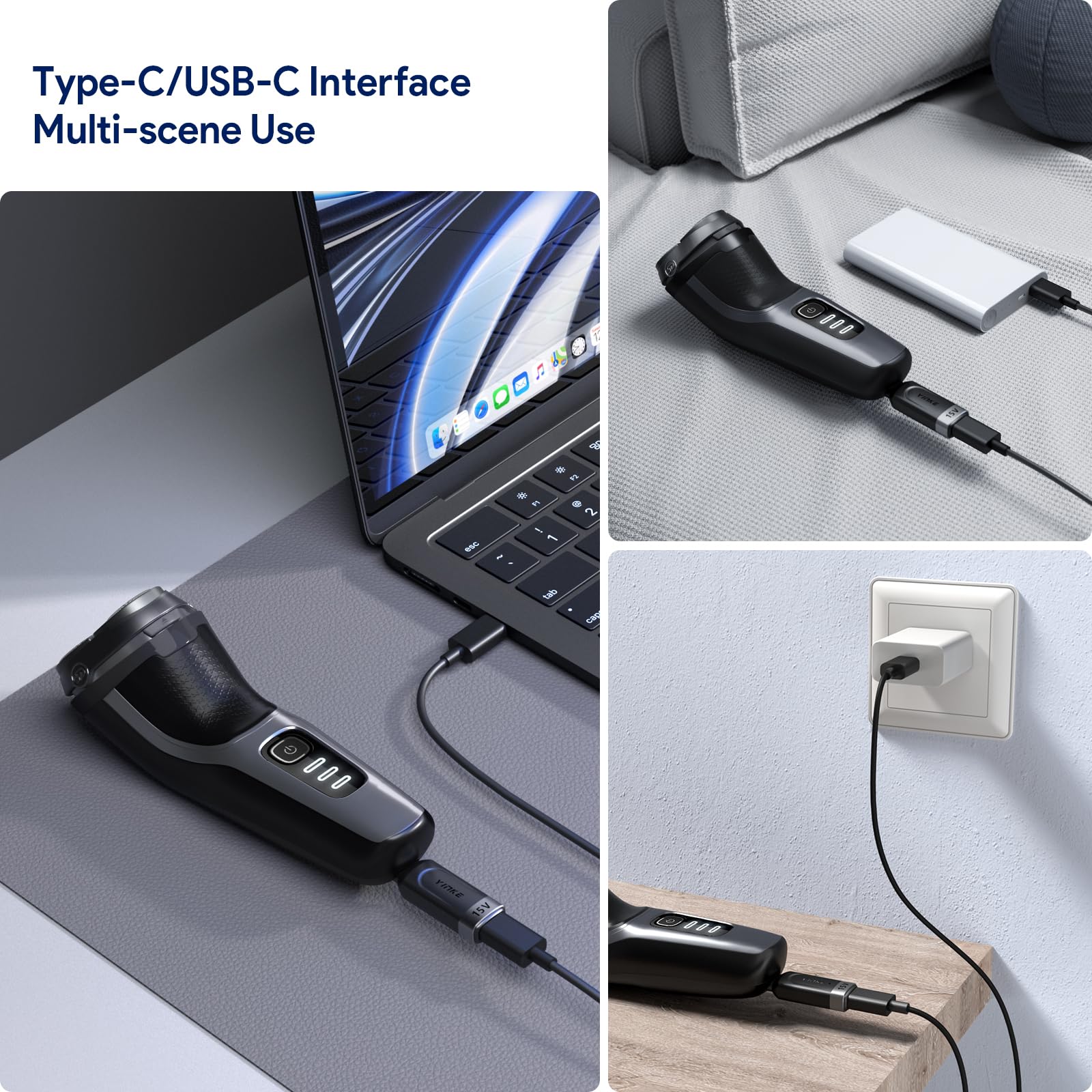 Yinke compact USB-C charger adapter ready for use with multiple devices