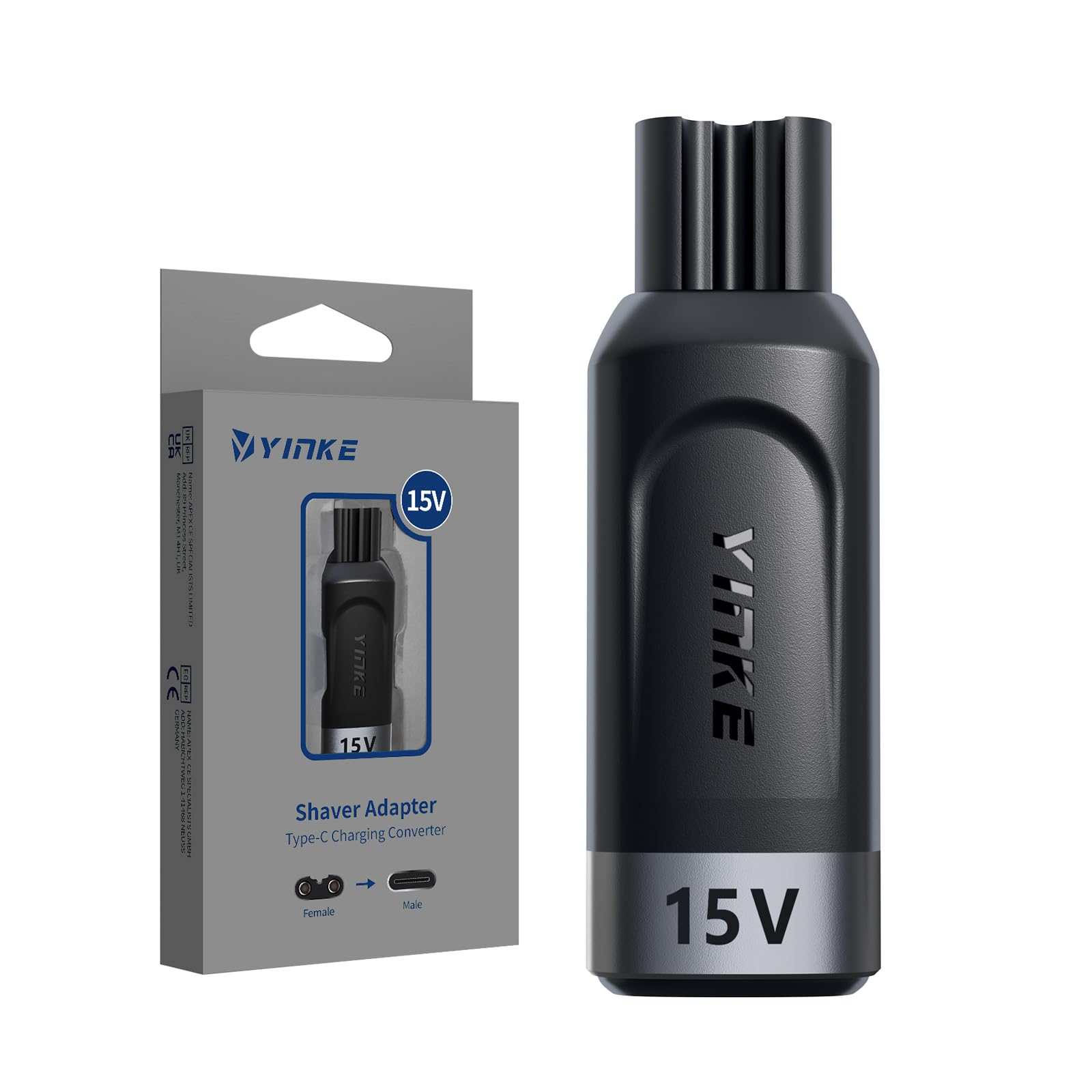 Yinke aluminum shell shaver adapter protecting against scratches and heat