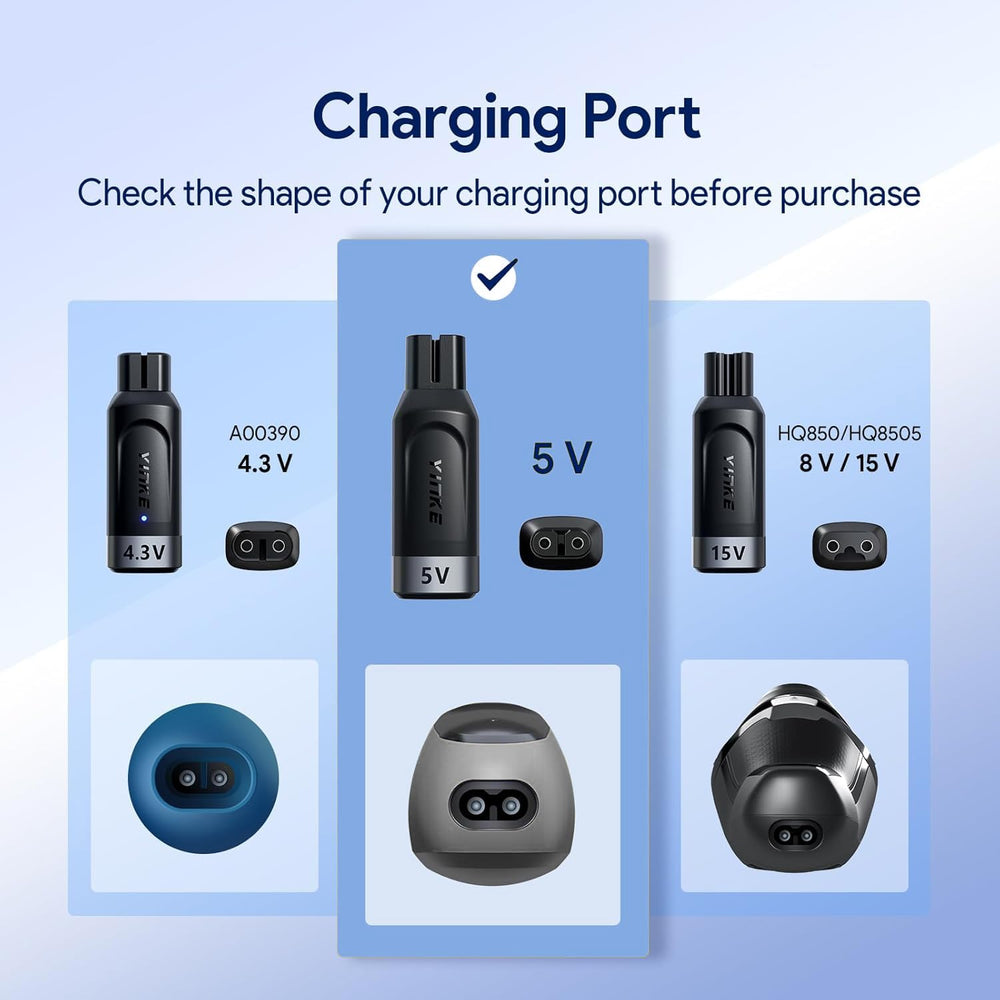 Compact travel-size shaver adapter from Yinke fits neatly in your grooming kit.