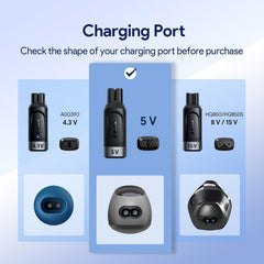 Compact travel-size shaver adapter from Yinke fits neatly in your grooming kit.