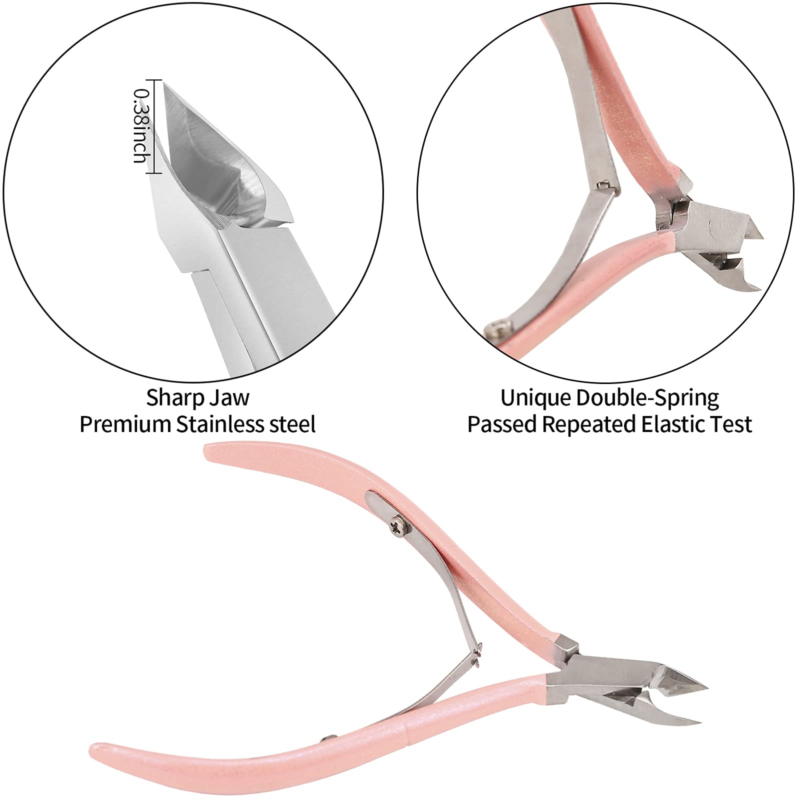 YINYIN pink cuticle cutter with triangle head for fast nail maintenance