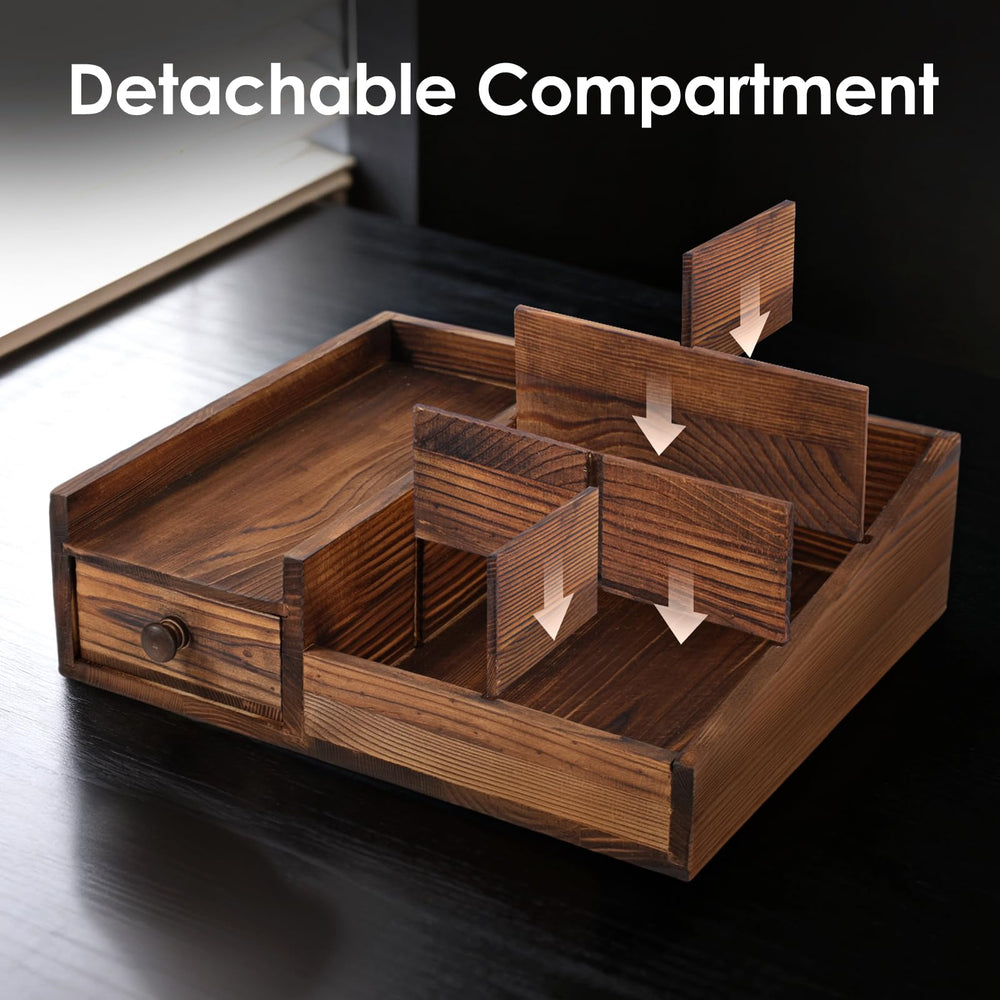 YIOJOYD Cologne Organizer adjustable compartments for cosmetics and skincare.
