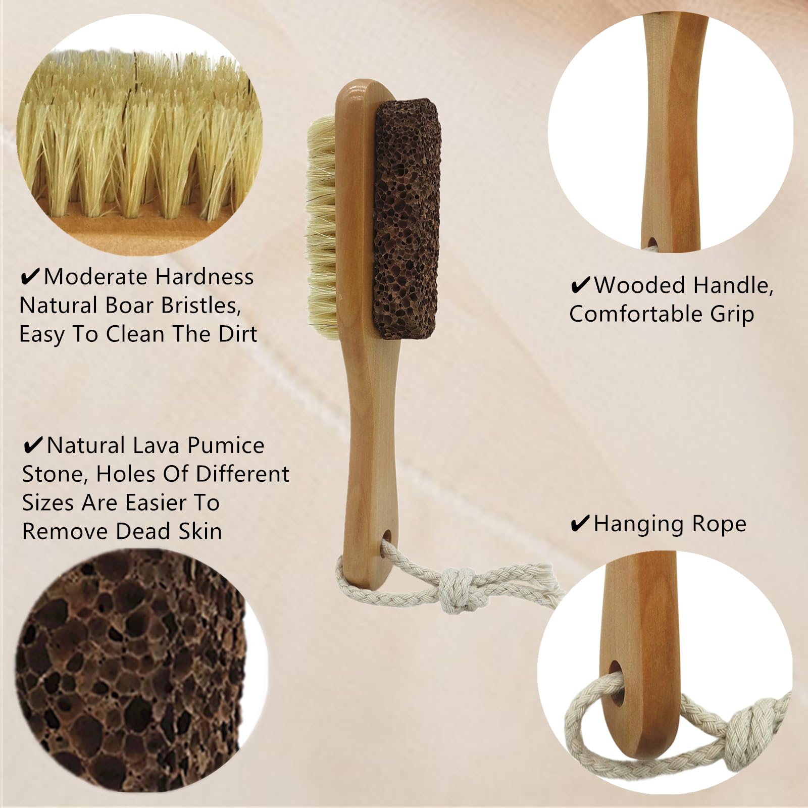 YIOYOODA ergonomic wooden handle designed for easy grip
