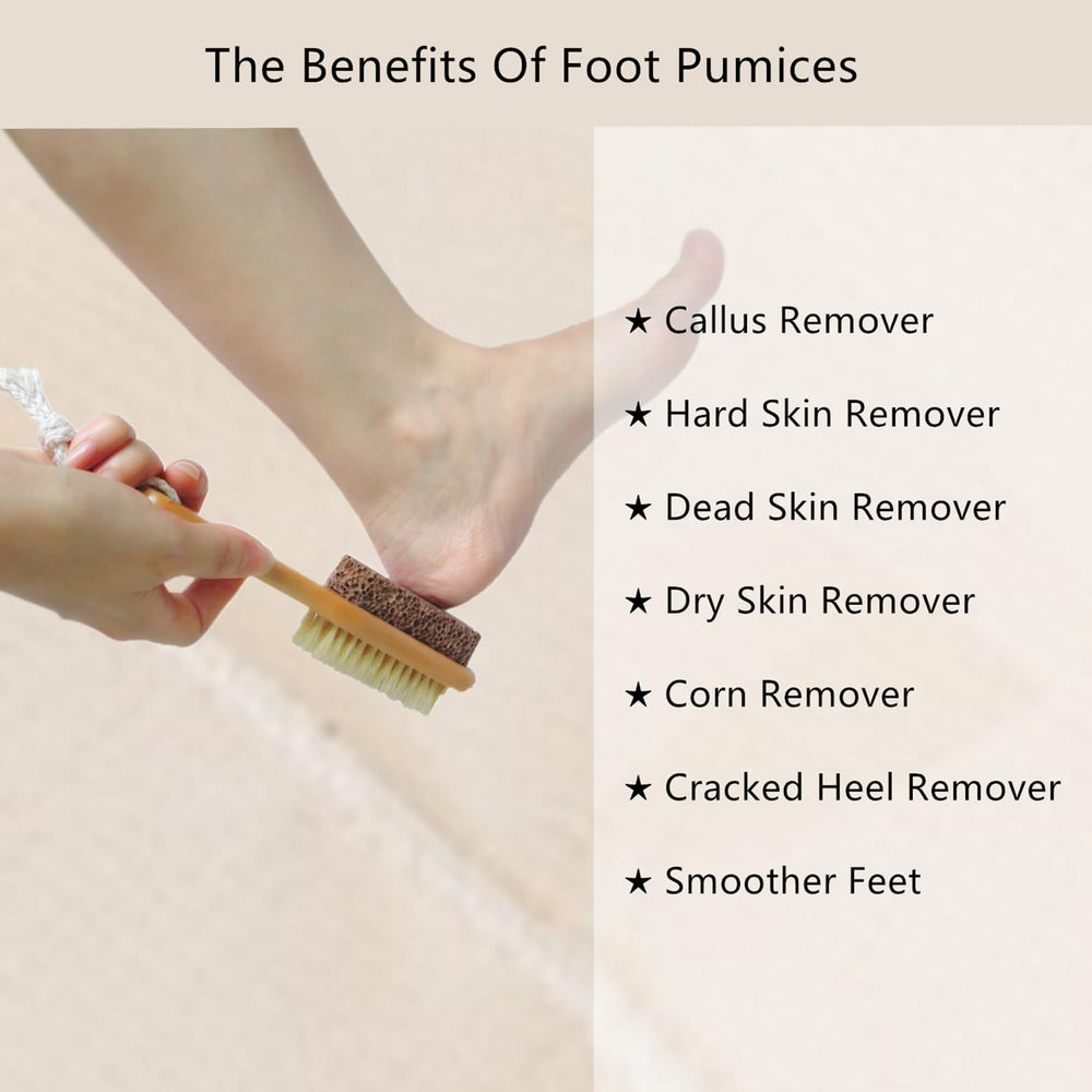 YIOYOODA natural pumice and bristles for thorough skin care