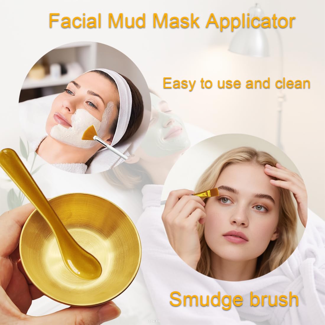 Yiqianhome kit estético dorado para spa profesional o uso en casa.