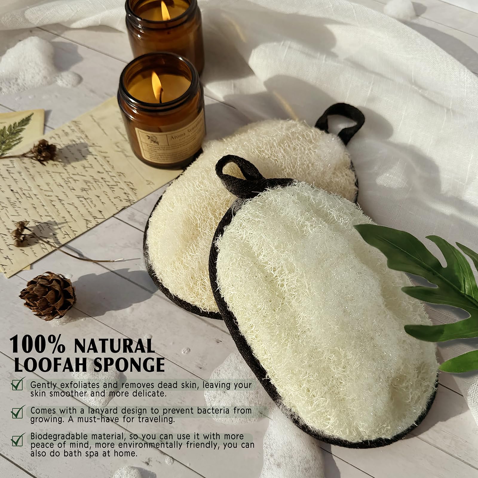 YIQINGJIE durable vacuum-packaging loofah for travel-friendly cleansing
