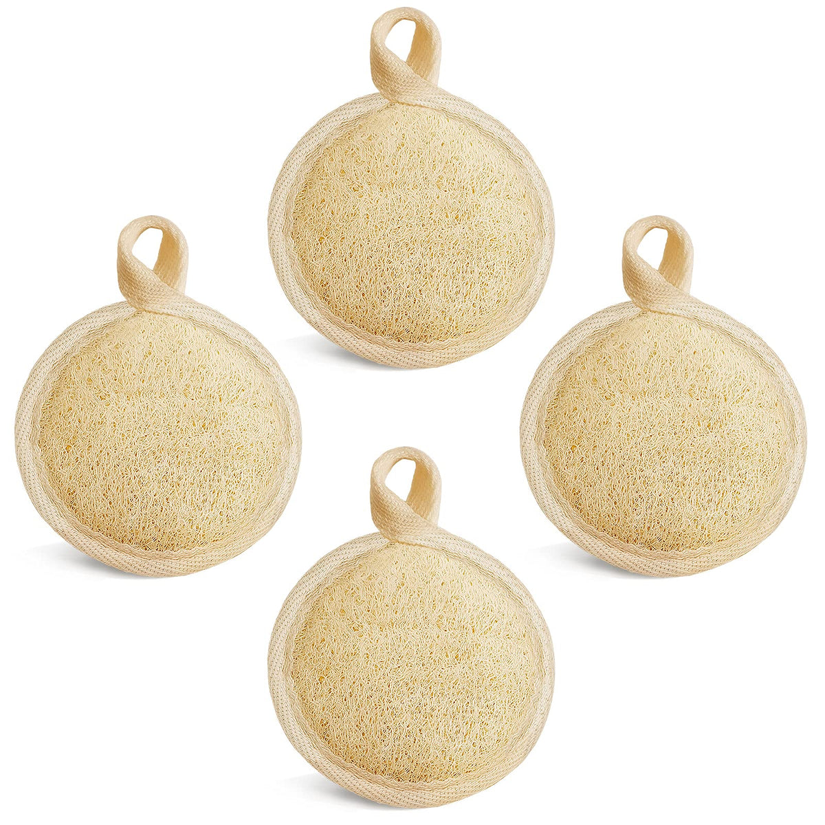 YIQINGJIE face exfoliator loofah pad front view for gentle cleansing