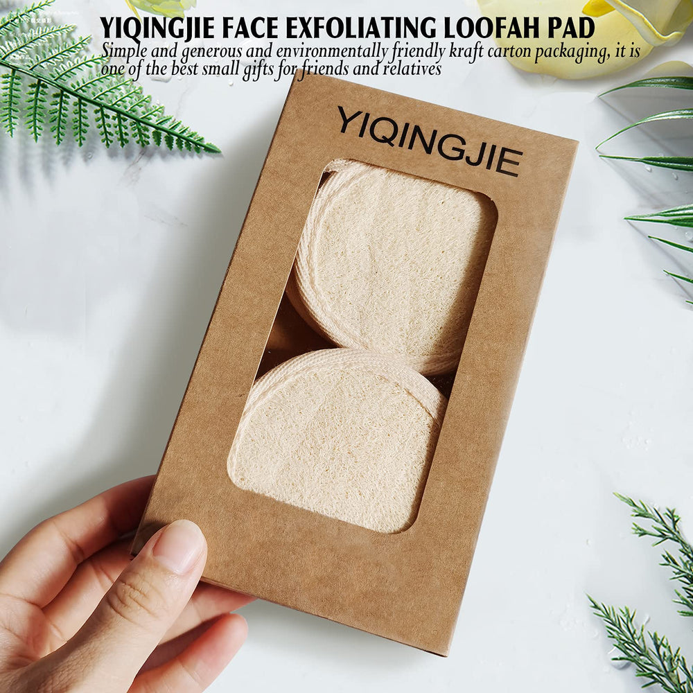 YIQINGJIE loofah pad travel compact design for on‑the‑go cleansing