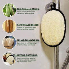 YIQINGJIE large black loofah sponge for full-body cleansing