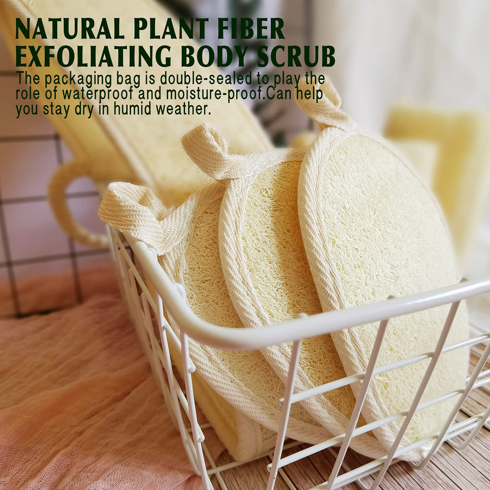 YIQINGJIE lufa exfoliante natural para hombres y mujeres.